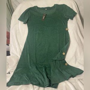 Jezero hunter Green maternity dress